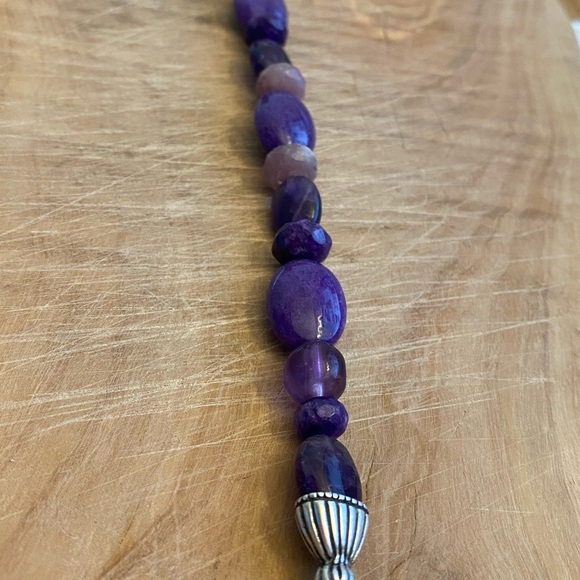 Caroline Pollack/Relios amethyst 925 sterling silver bead bracelet - Picture 10 of 10